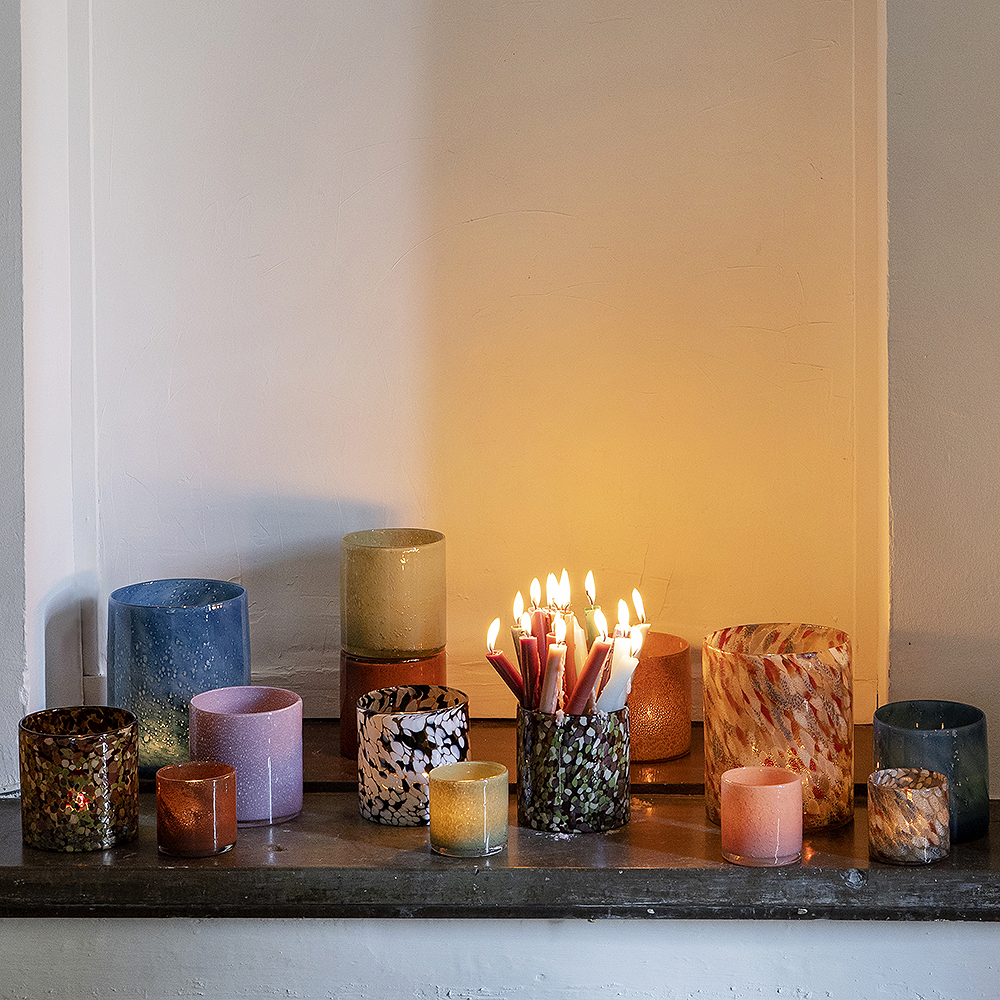 Calore Ljuslykta 15x15 cm Korall