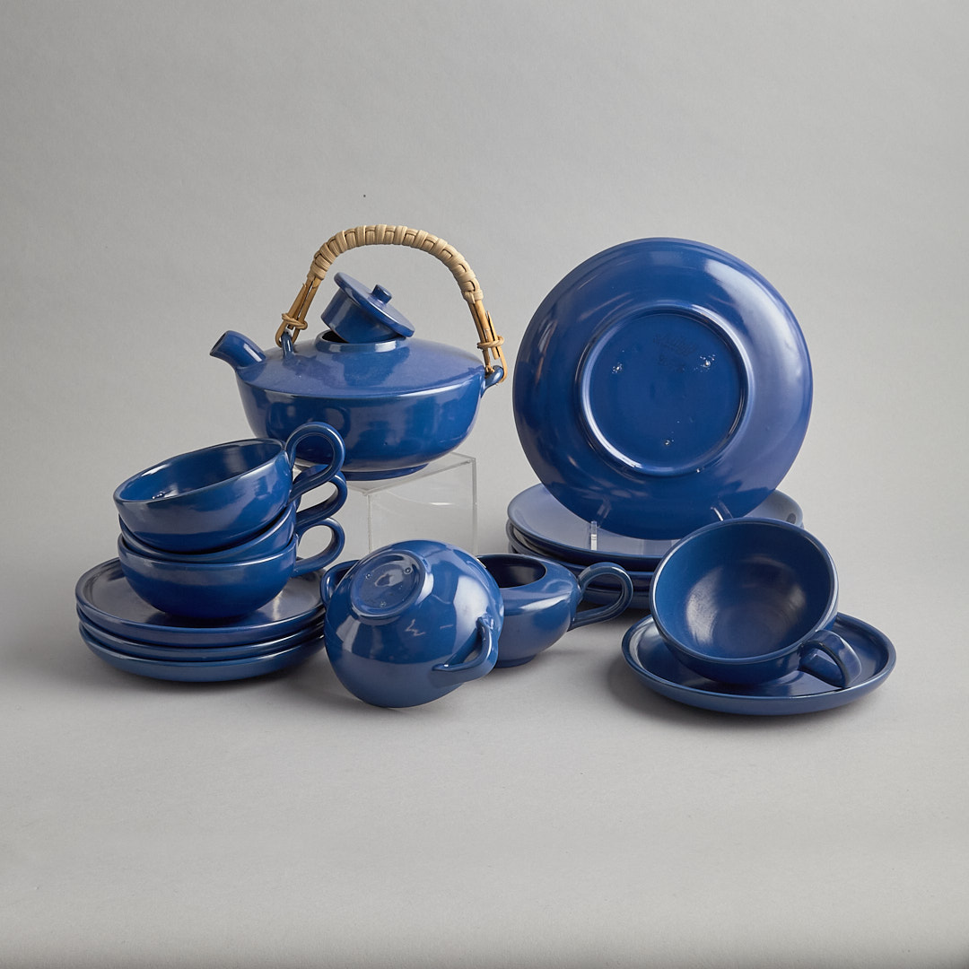 Nittsjö teservis i blått