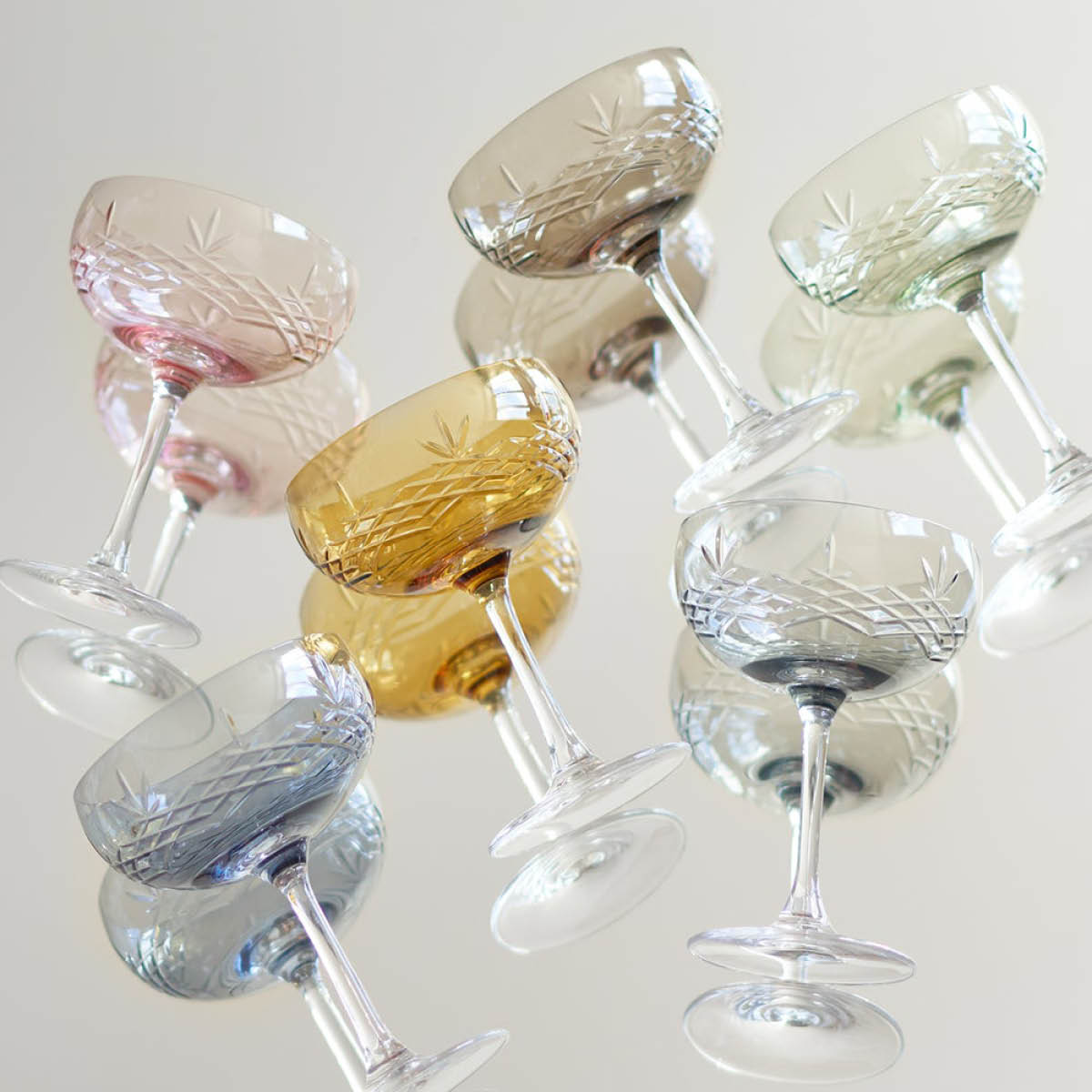 Crispy Gatsby Champagneskål 30 cl 2-pack Grön