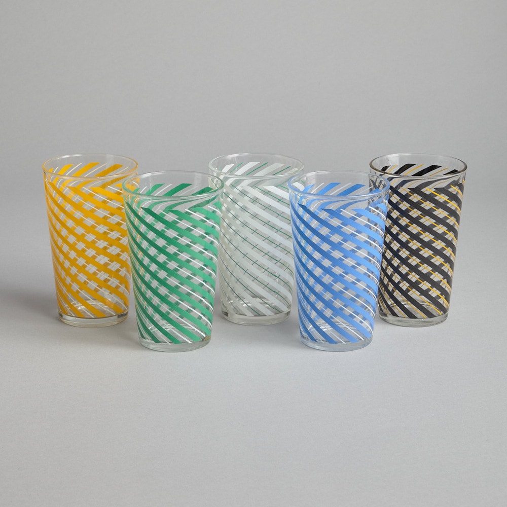 SÅLD Retro Dricksglas 5 st