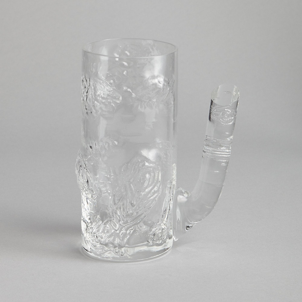 SÅLD "Björkstubbe" Ölglas Eugen Montelin 8 st