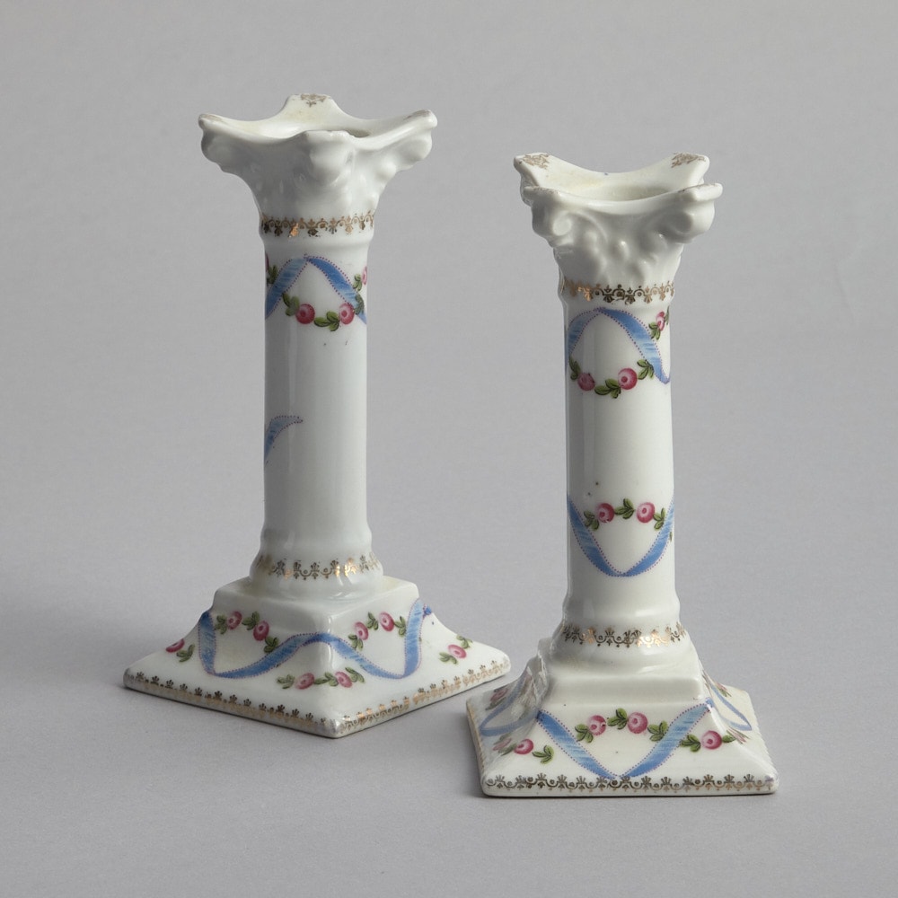 SÅLD Porslinsljustakar med Blomdekor