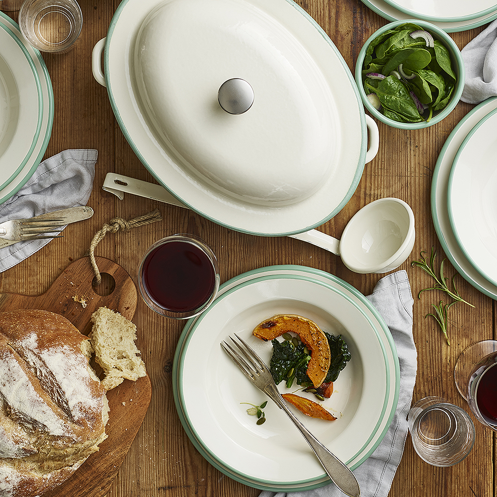 Tallrik djup 22 cm Kräm