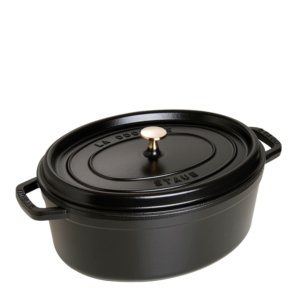 Gryta 6,7 L oval Svart