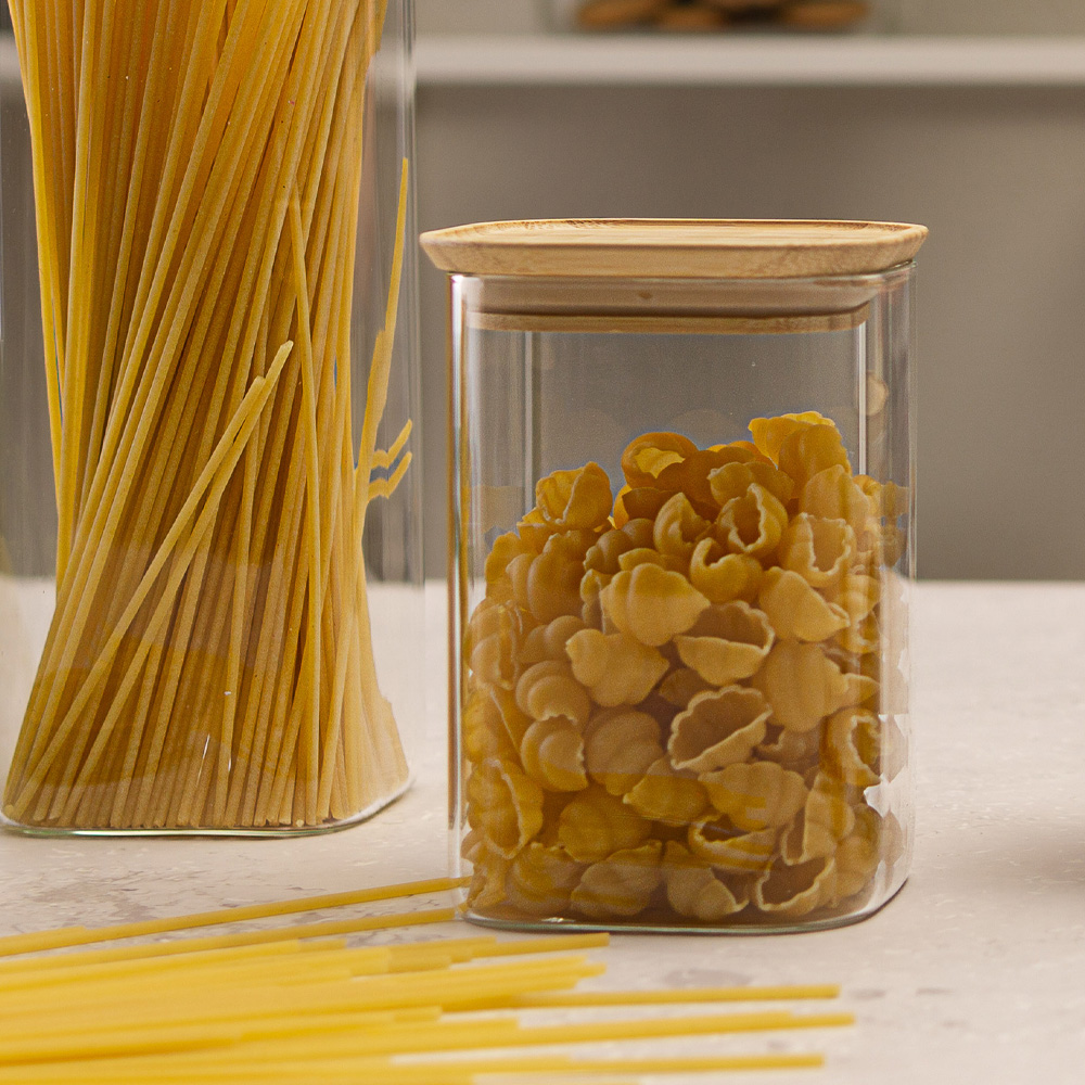 Ikoo Förvaringskärl 1,1 L Klar/Trä