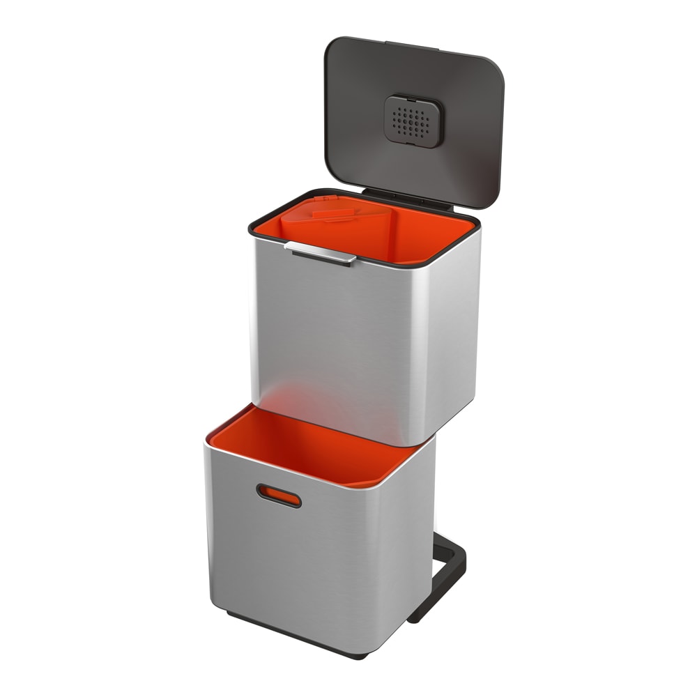 Totem Avfallsbehållare 60 L Borstad Stål