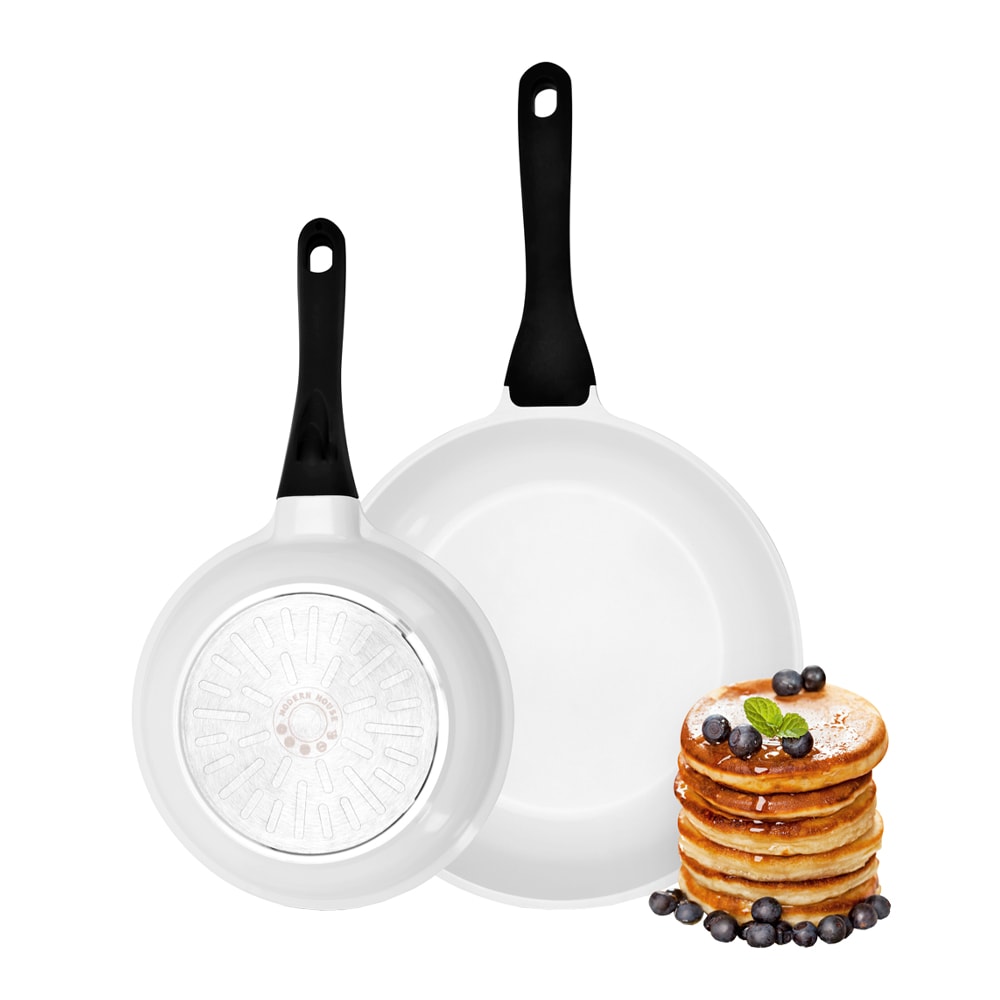 Basis Stekpanna Set 2 delar Vit/Svart