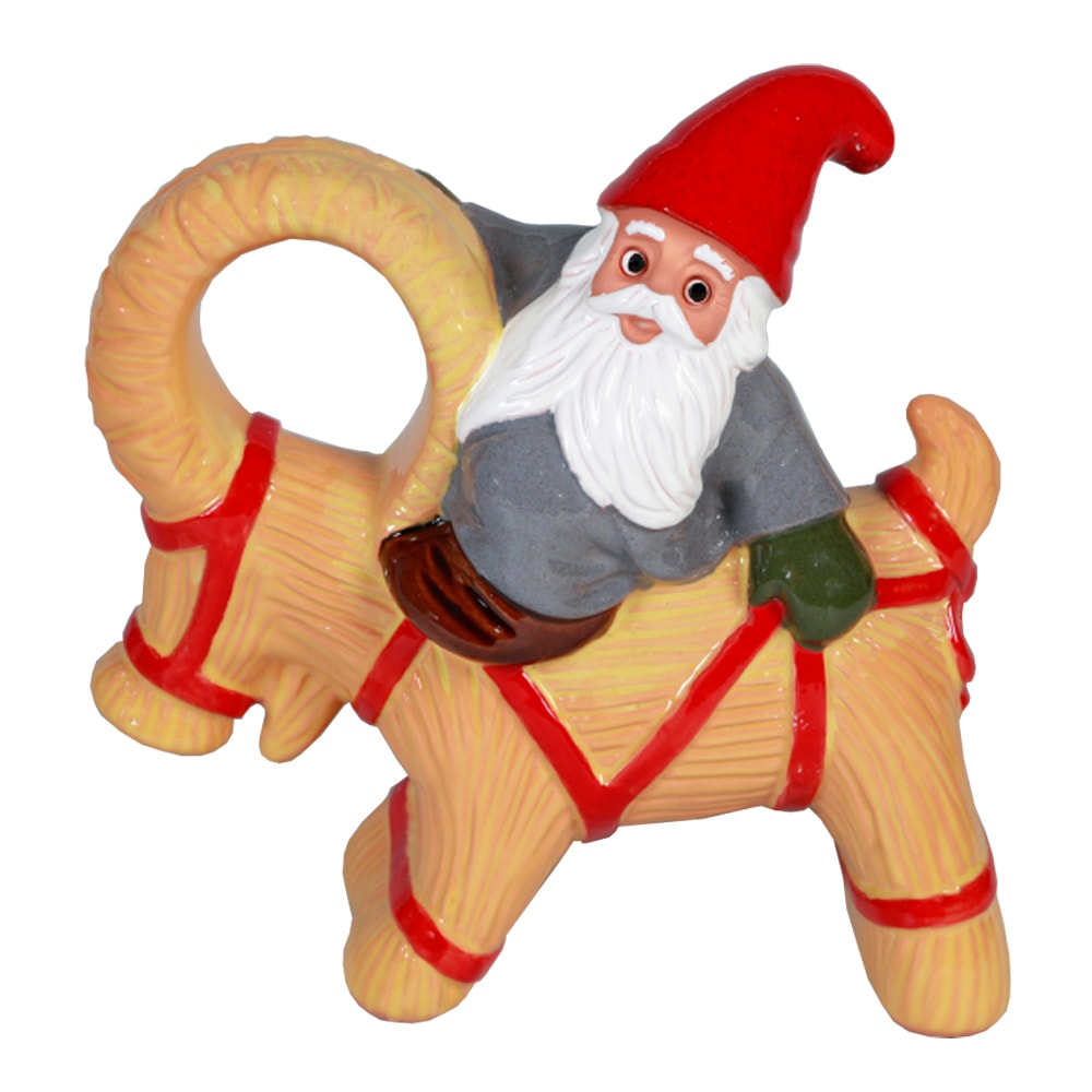 Tomte och Halmbock 23x23 cm