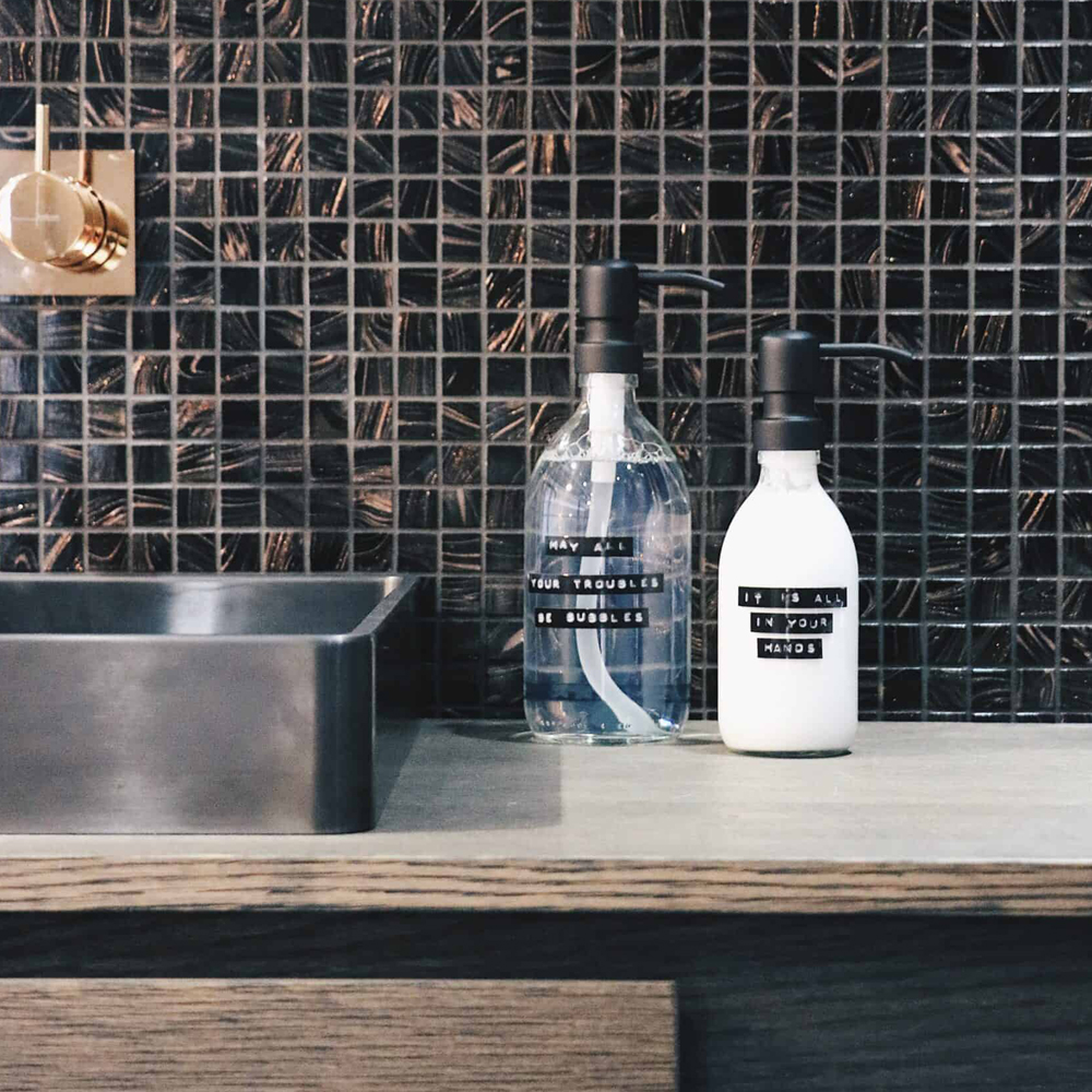 Handtvål med pump 0,5 L Svart/Klar