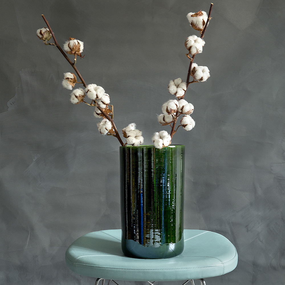 Oak Vas 35 cm Grön emerald