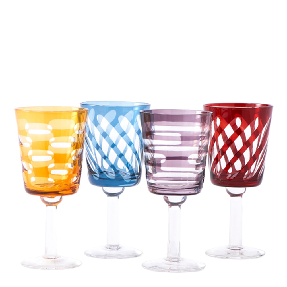 Tubular Vinglas 15 cm 4-pack Multi