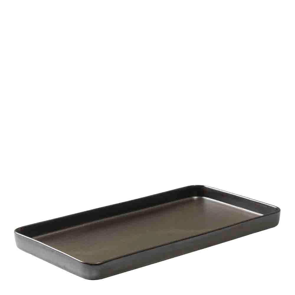 Raw Fat Rektangulär 34x18 cm Brun Metallic