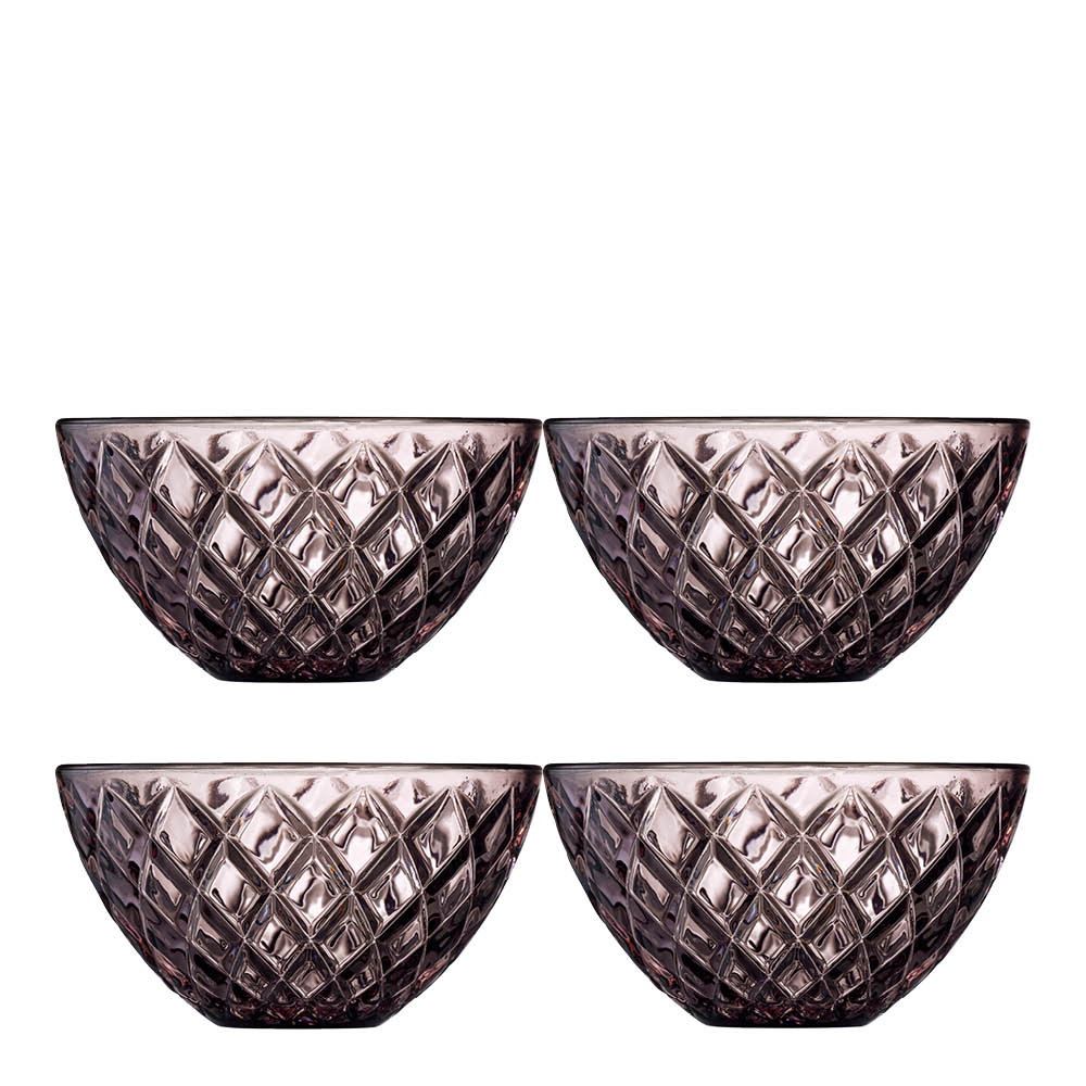 Sorrento Skål 12 cm 4-pack Rosa