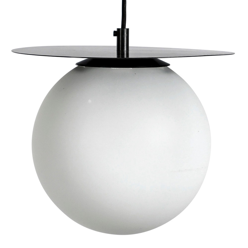 Lush Globe Taklampa 27 cm Svart/vit