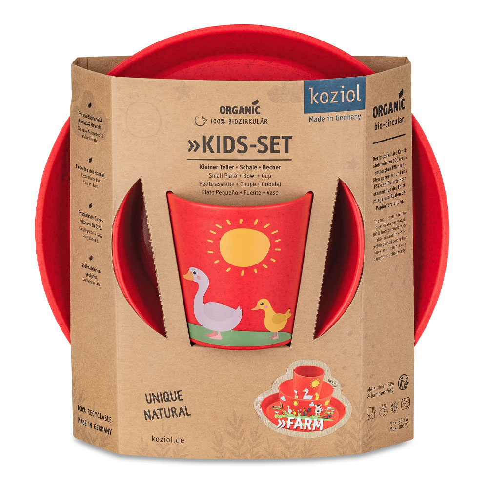 Connect Servis 3 delar Tallrik Skål Mugg Bondgård