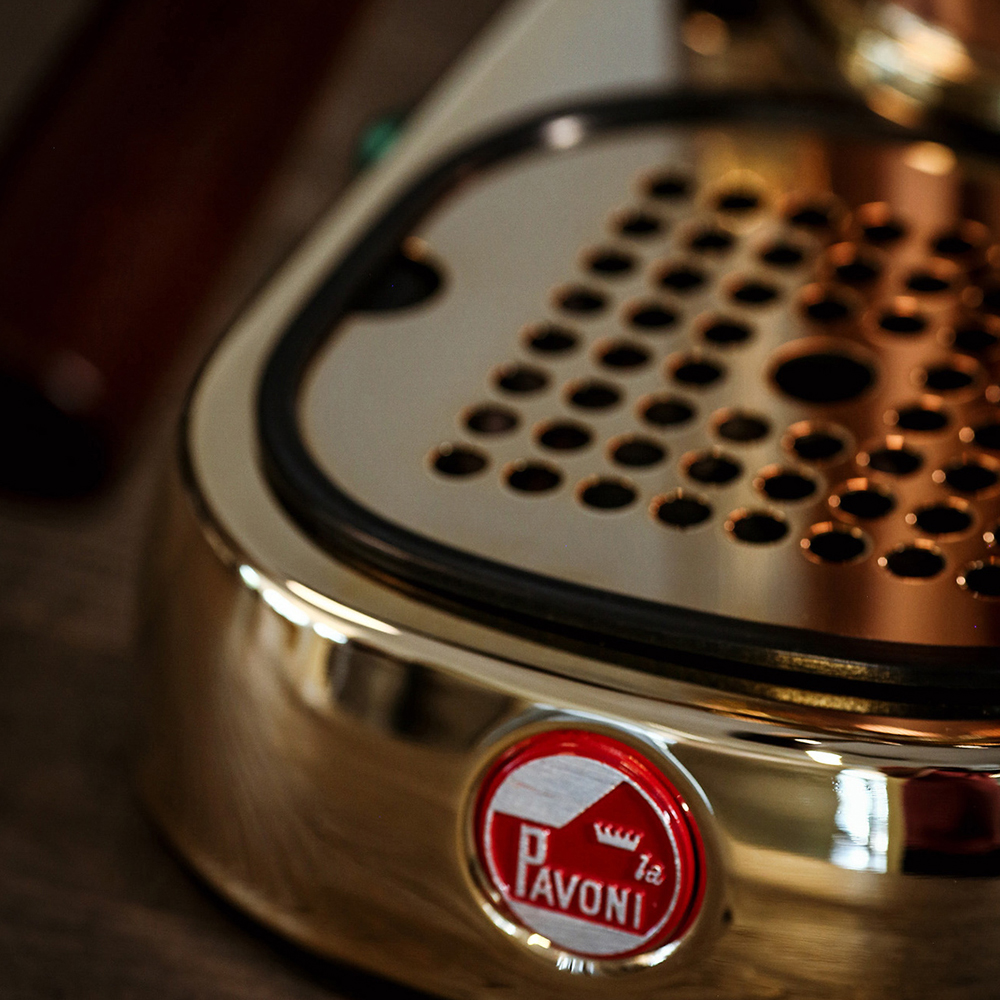 Professional Manuell Kaffemaskin med Hävarm Koppar/Brun