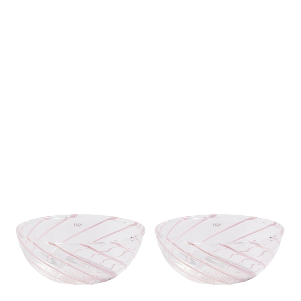 Spin Skål 2-pack  Rosa/Vit