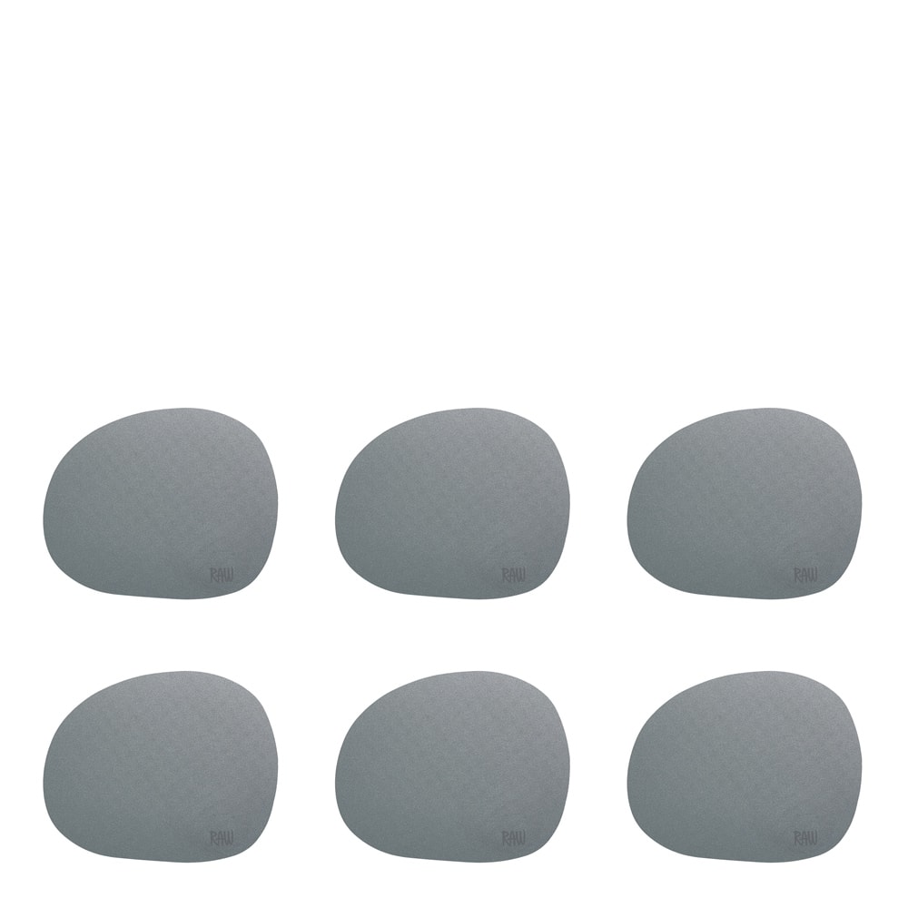 RAW Silikon Glasunderlägg 12,2x10 cm 6-pack Grå