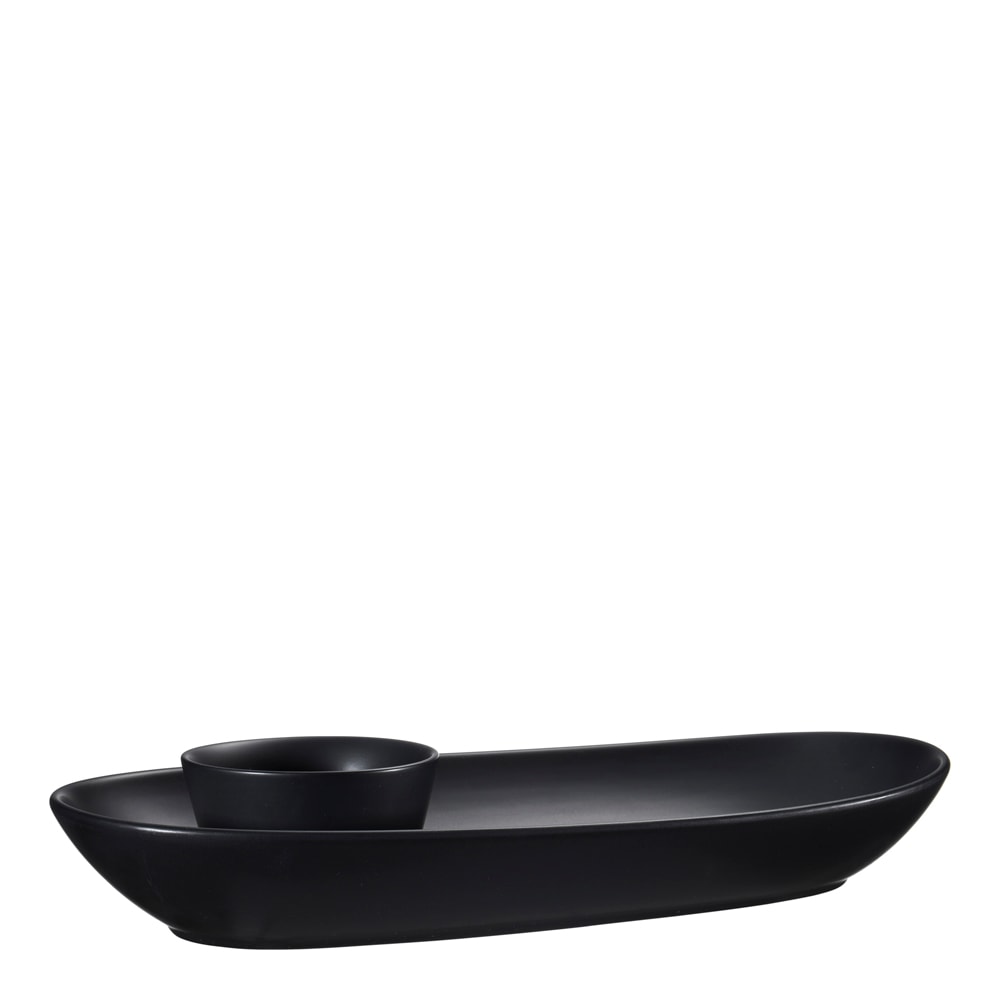 Nor Tapasfat 44,5 cm med dipskål Matt svart