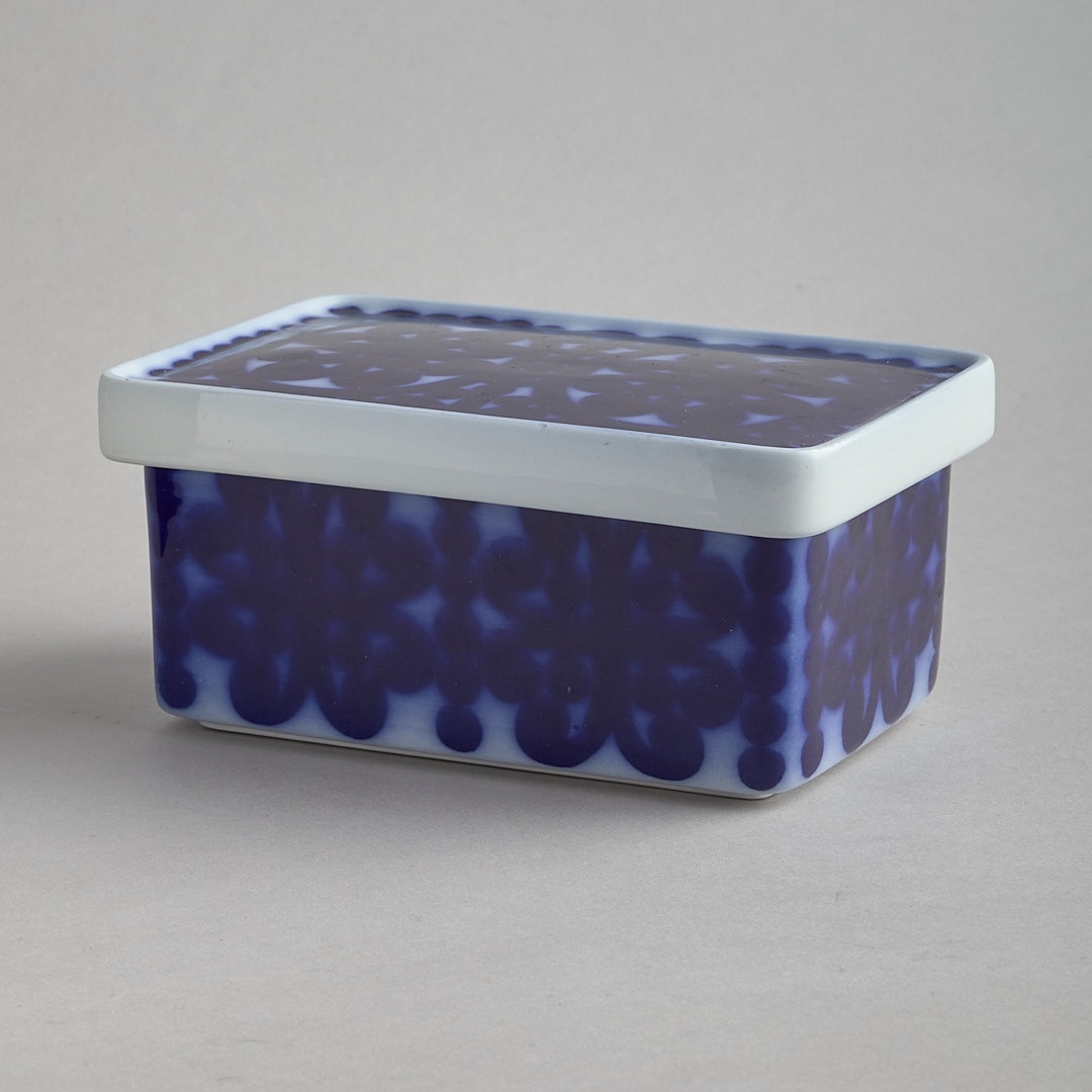 Blå Husar smörbytta