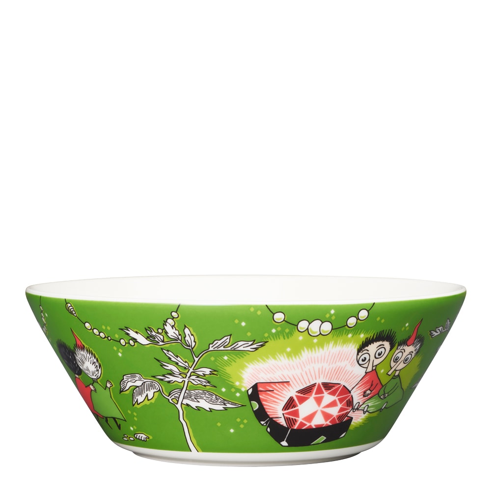 Mumin Skål Tofslan och Vifslan Röd Rubin