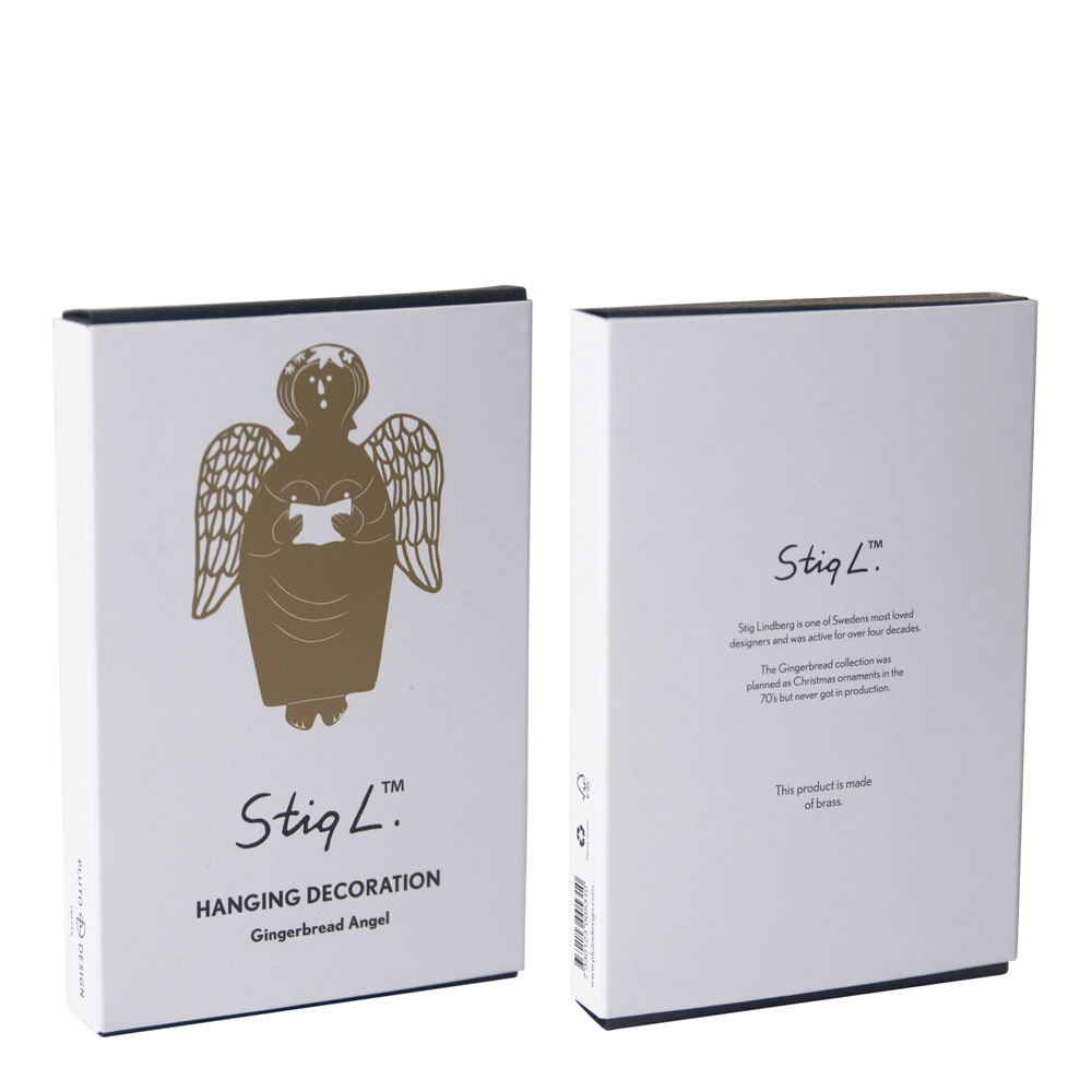 Hänge Ängel 6,3x9x0,5 cm Mässing