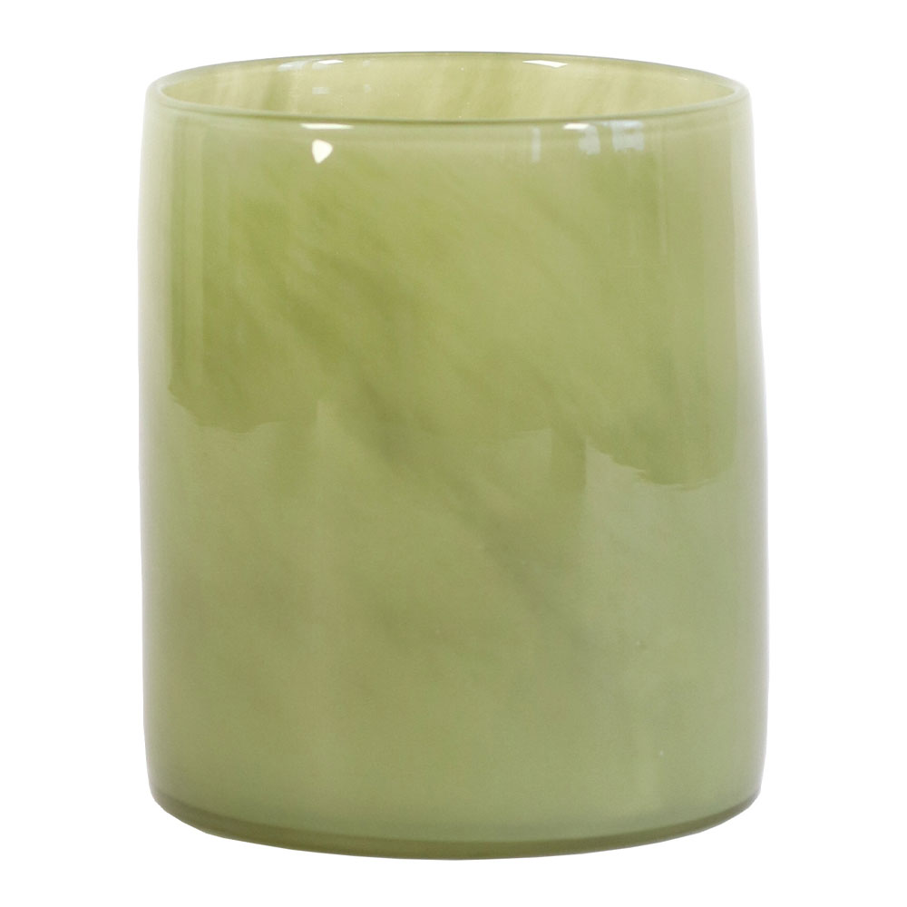 Lyric Ljuslykta Glas 12x14 cm Oliv