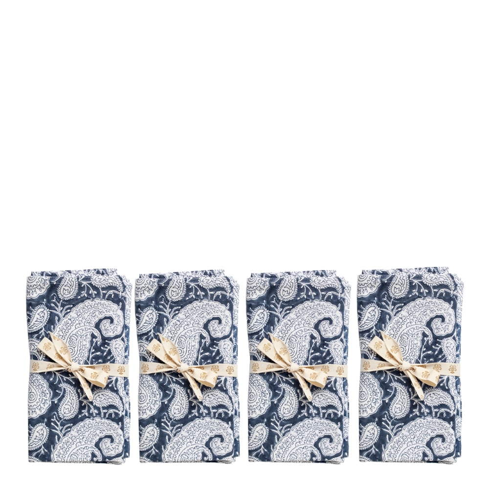 Big Paisley Servett 4-pack 50x50 cm Navy Blue