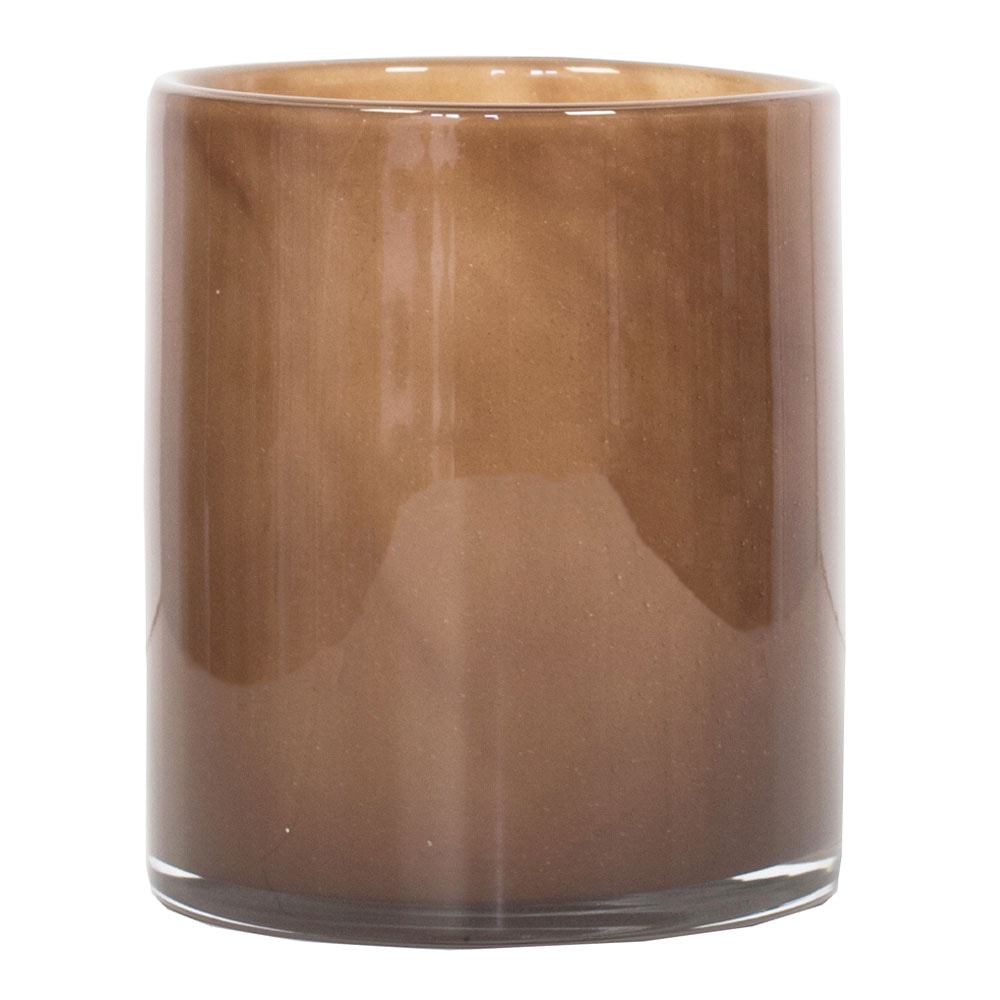 Lyric Ljuslykta Glas 12x14 cm Brun