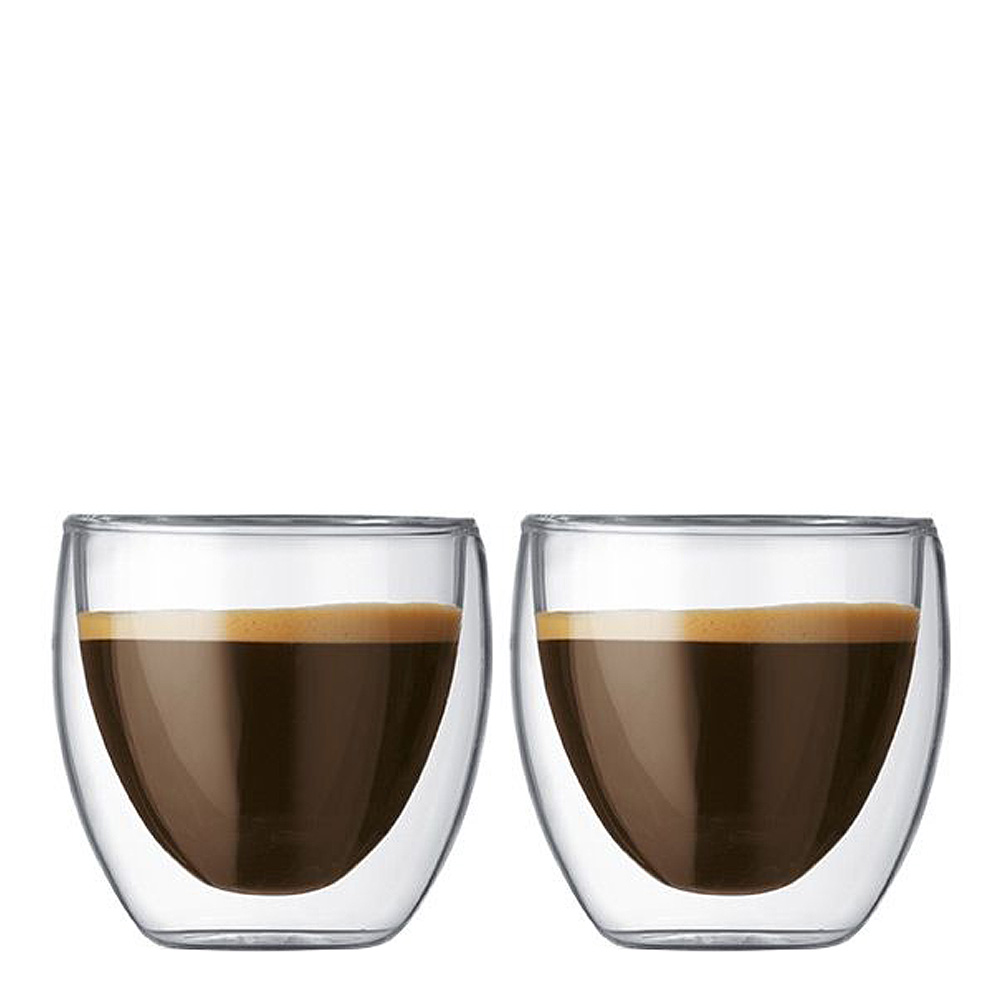 Pavina Espressoglas dubbelv&auml;ggad 8 cl 2-pack