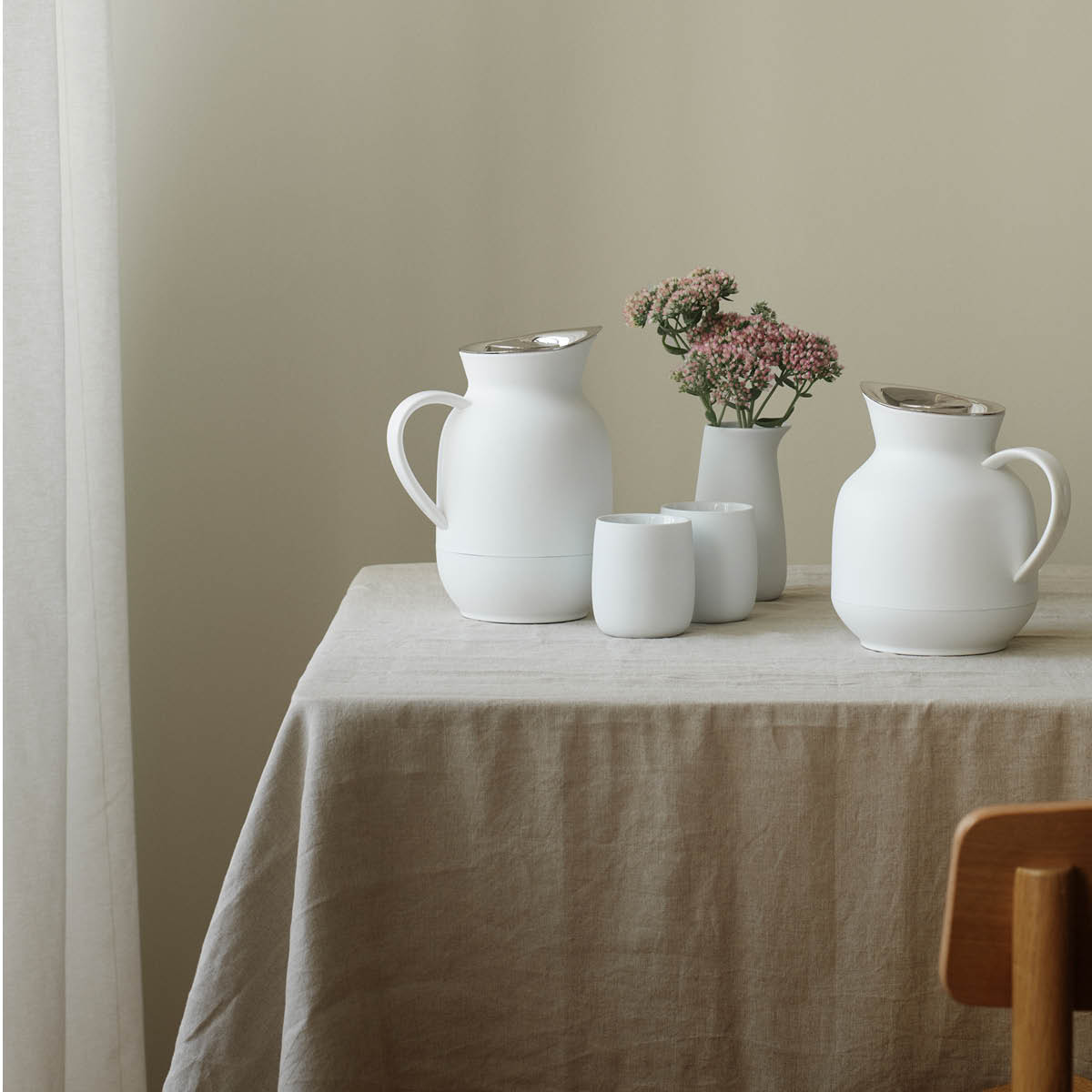 Amphora Termoskanna Kaffe 1 L Soft White