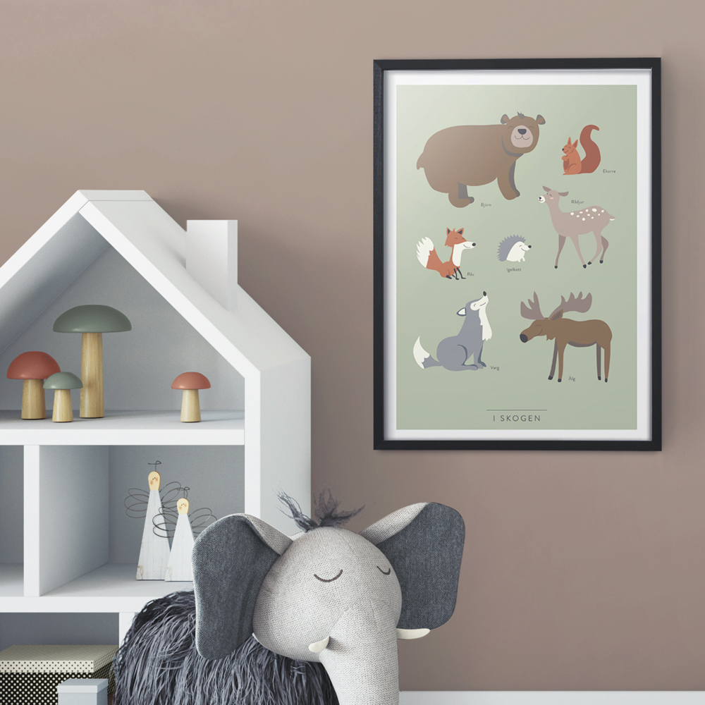 Poster 30x40 cm  I skogen