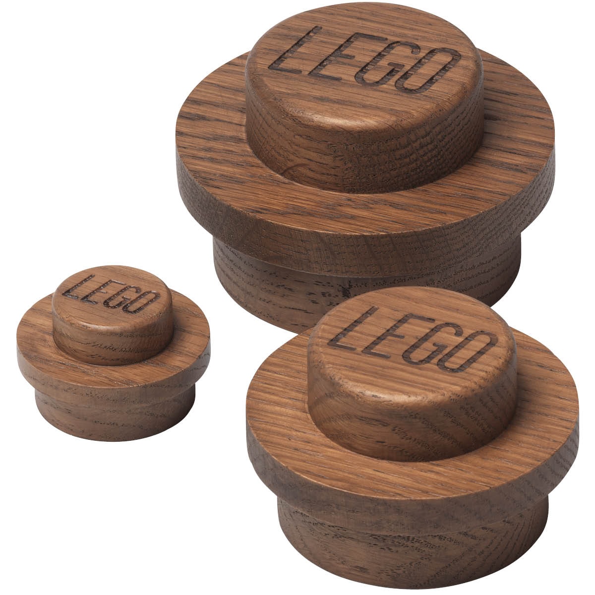 Wooden collection Krokar 3-pack 1x1 Mörk Ek
