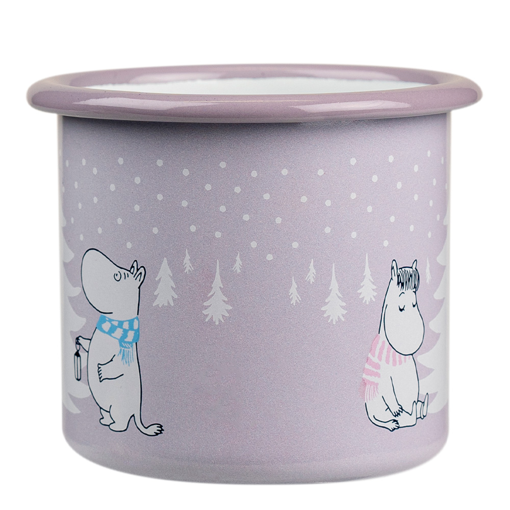 Mumin Emaljmugg Snowfall 25 cl Lila
