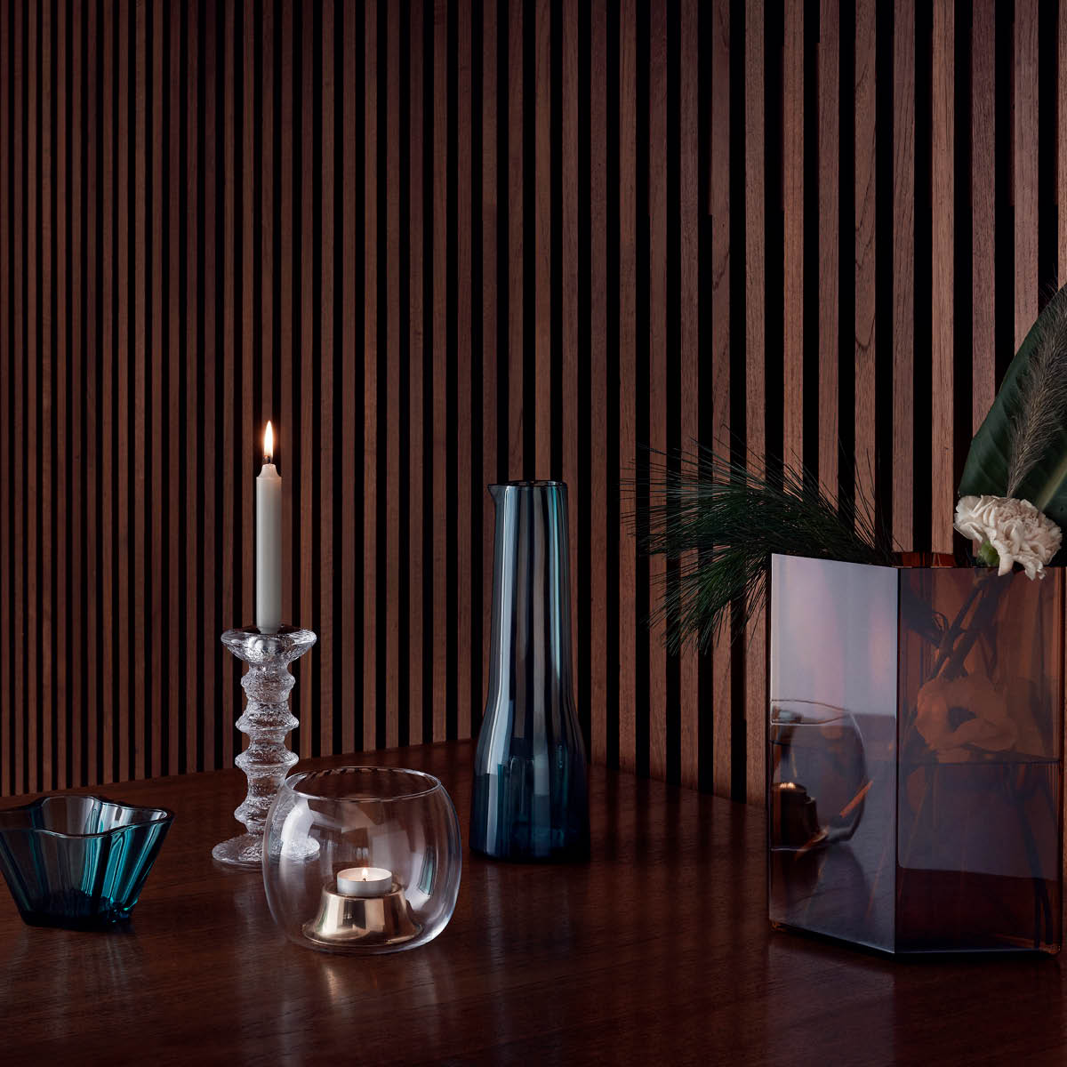 Kaasa Ljuslykta 14,1x11,5 cm Klar/Roséguld