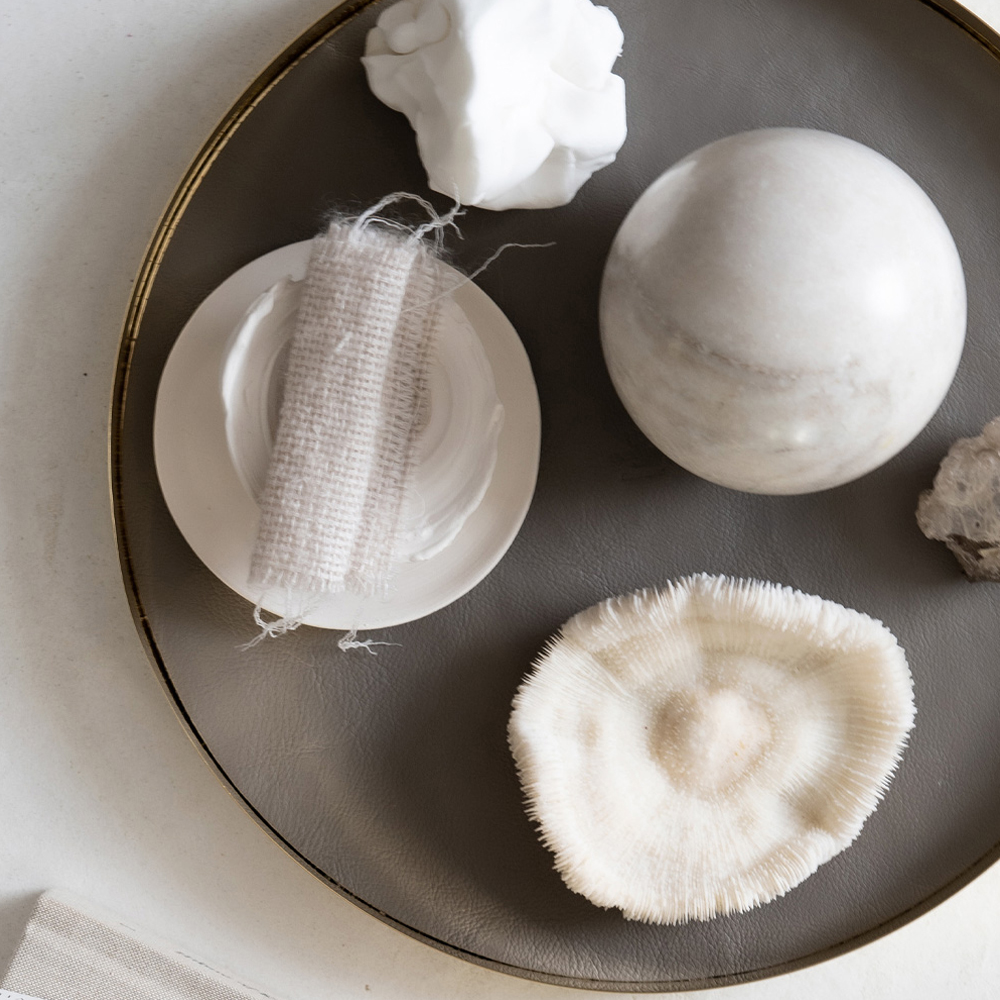 Karui Bricka Mellan 24 cm Mässing/Taupe Grey