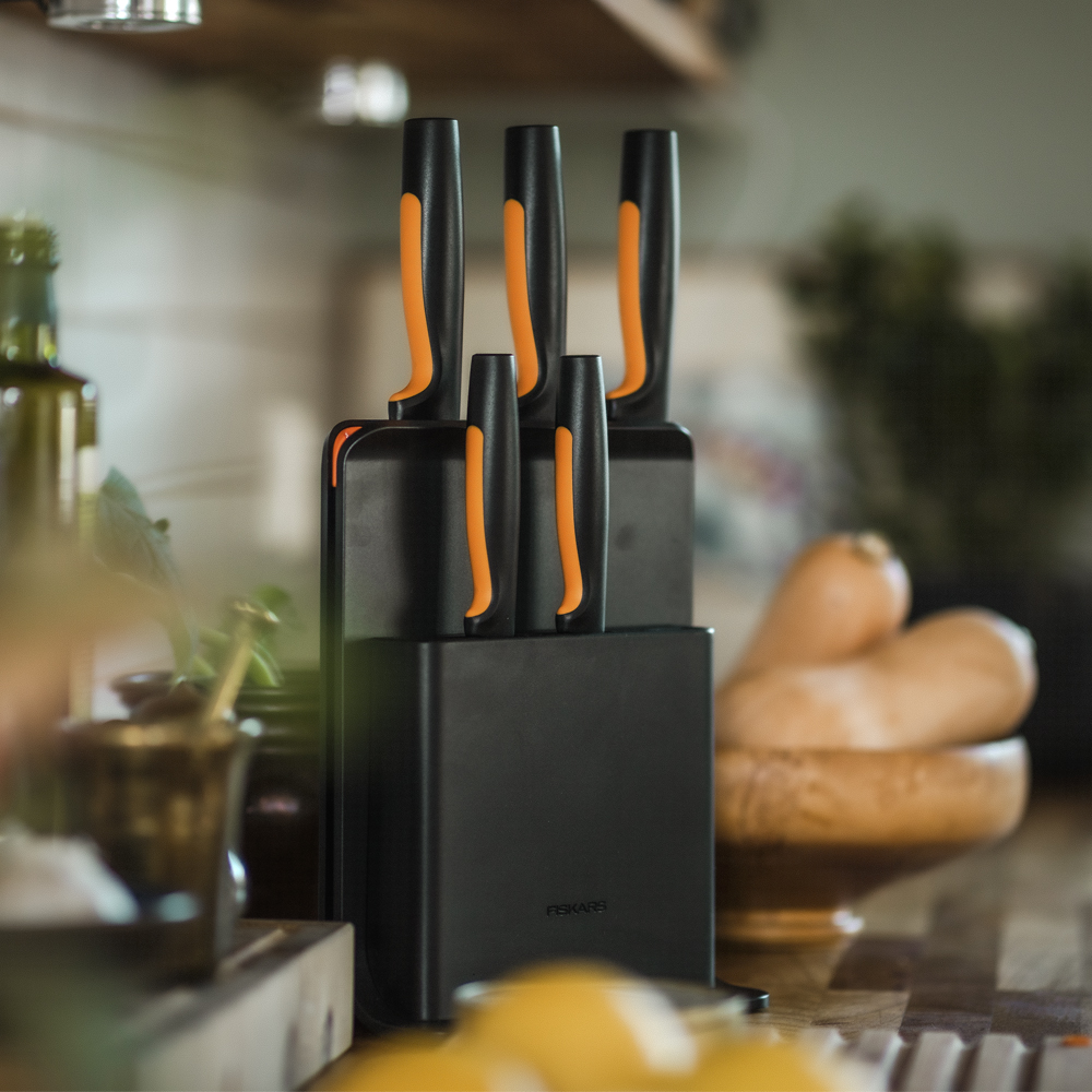 Functional Form Knivblock med 5 knivar Svart