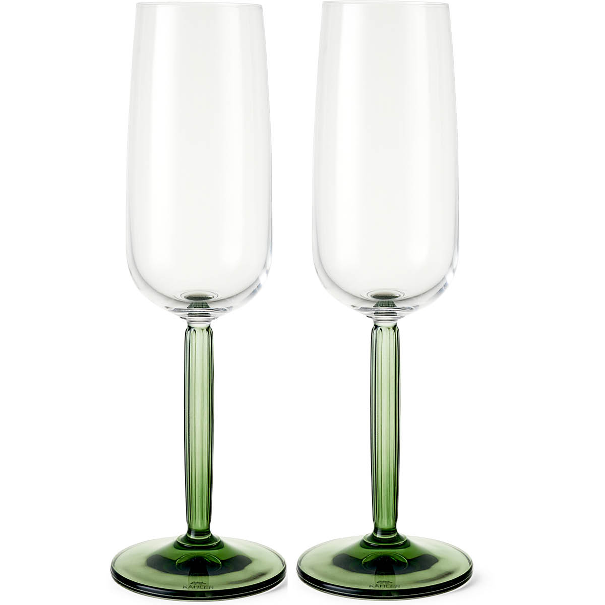 Hammersh?i Champagneglas 24 cl 2-pack Grön
