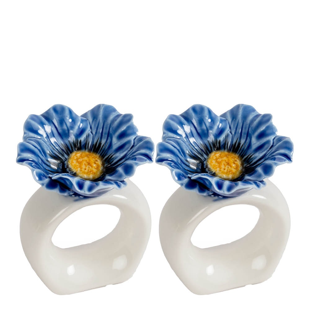 Poppy Servettring 2-pack Blå