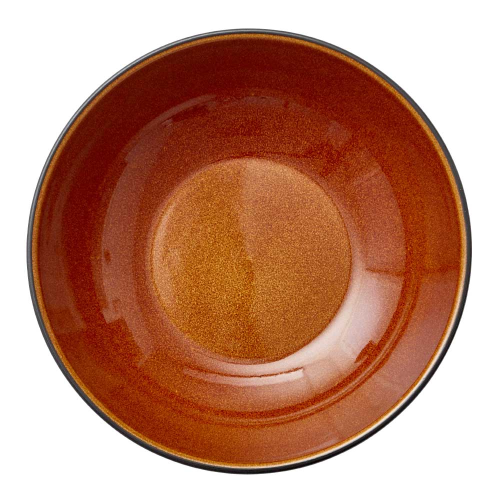 Pastaskål 20 cm Svart/Bärnsten