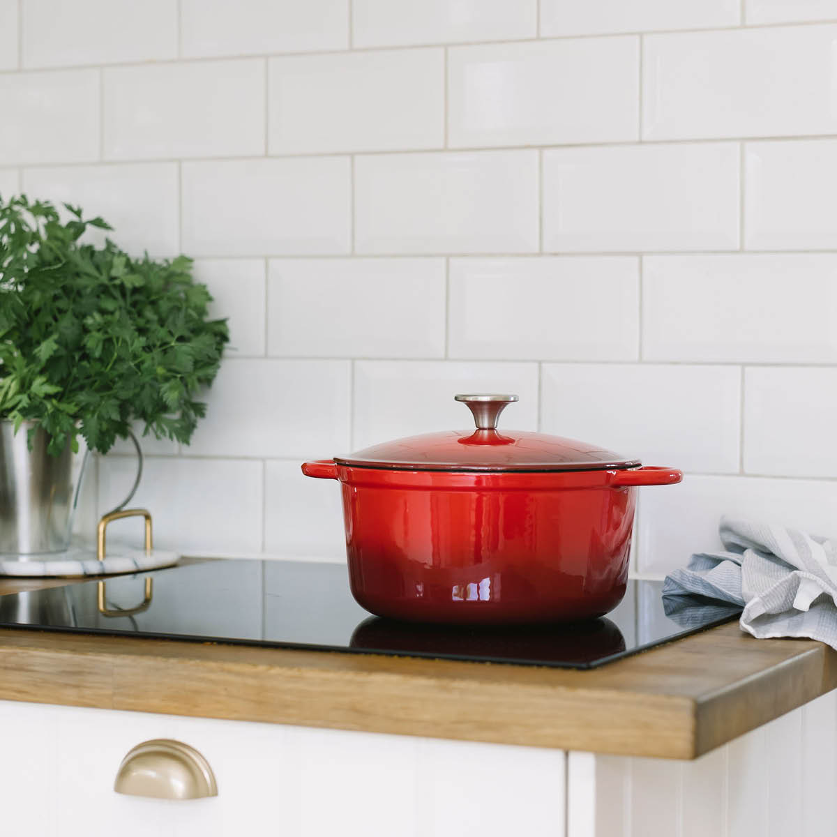 Gjutjärnsgryta 4 liter Röd