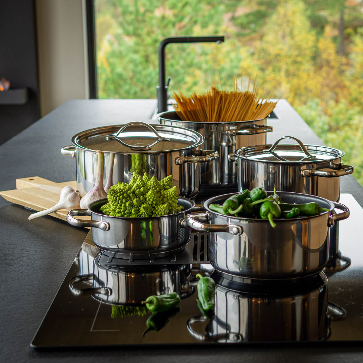 Rix Grytset 5 Delar 1,3/2,4/3,2/4/6,7L Blank