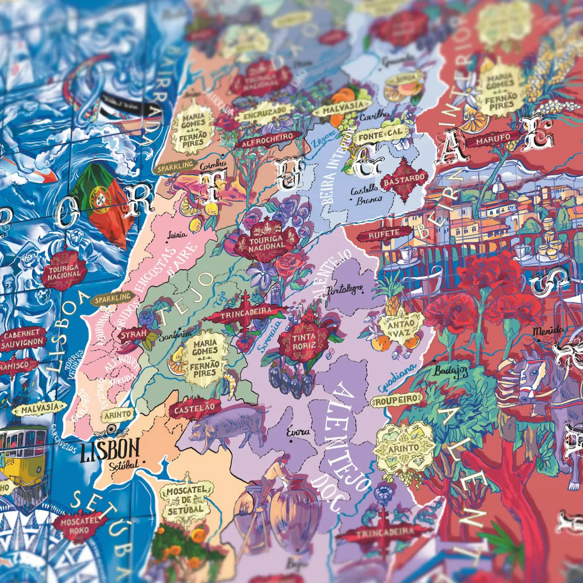 Vinpussel -  Portugal 1000 bitar Blå