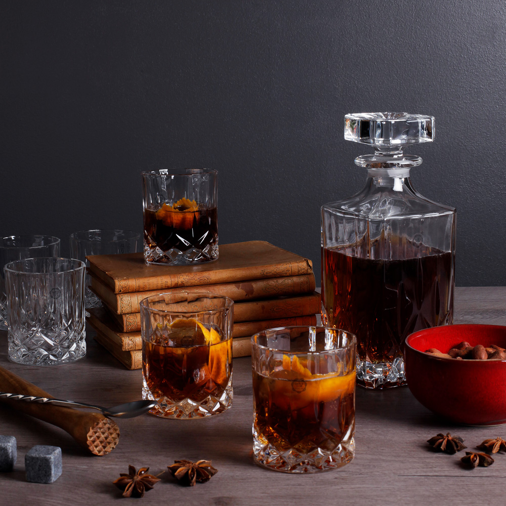 Rumours Whiskeykaraff + 6 Tumblerglas