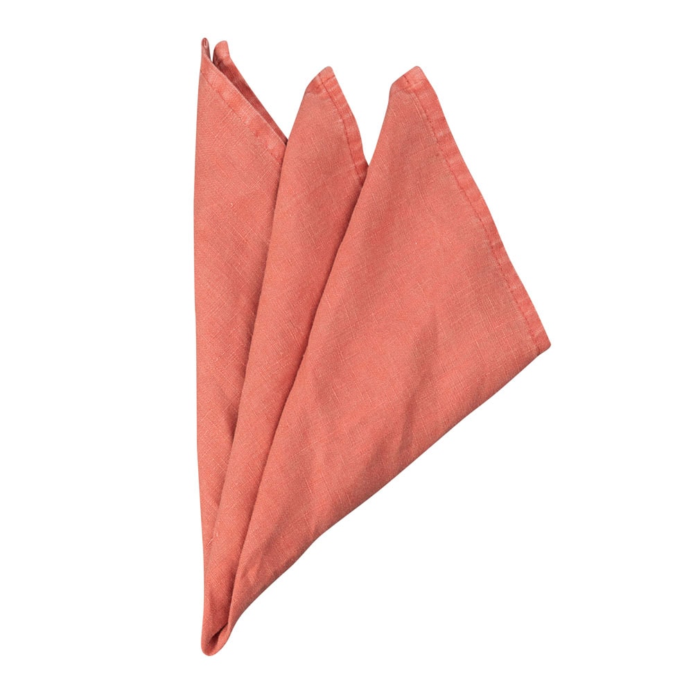 Trapani Servett Lin 45x45 cm Korall