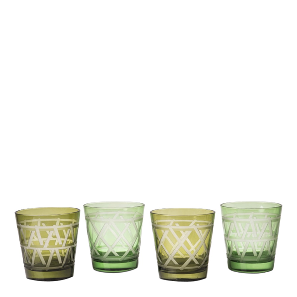 Tie Up Tumblers 8,5 cm 4-pack Olivgrön