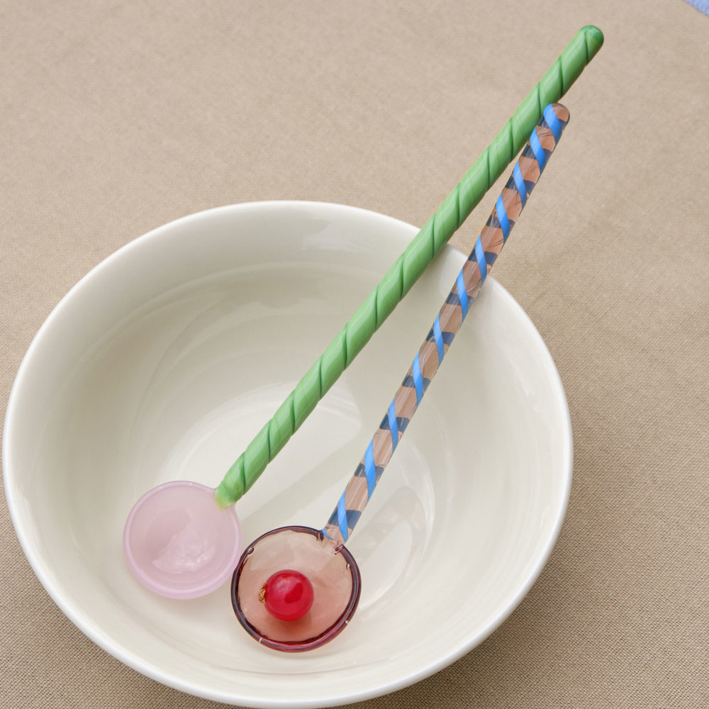 Twist Glassked 17,5 cm 2-pack Turkos/Rosa