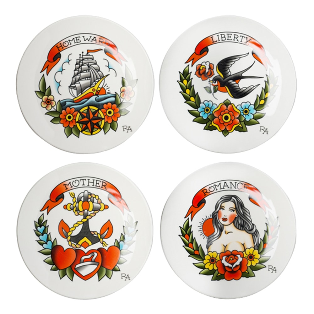 Tattoo Assiett 20 cm 4-pack