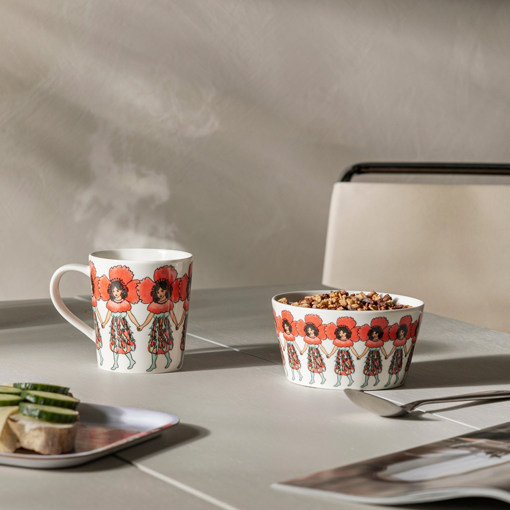 Elsa Beskow Mugg/öra 40 cl Vallmo