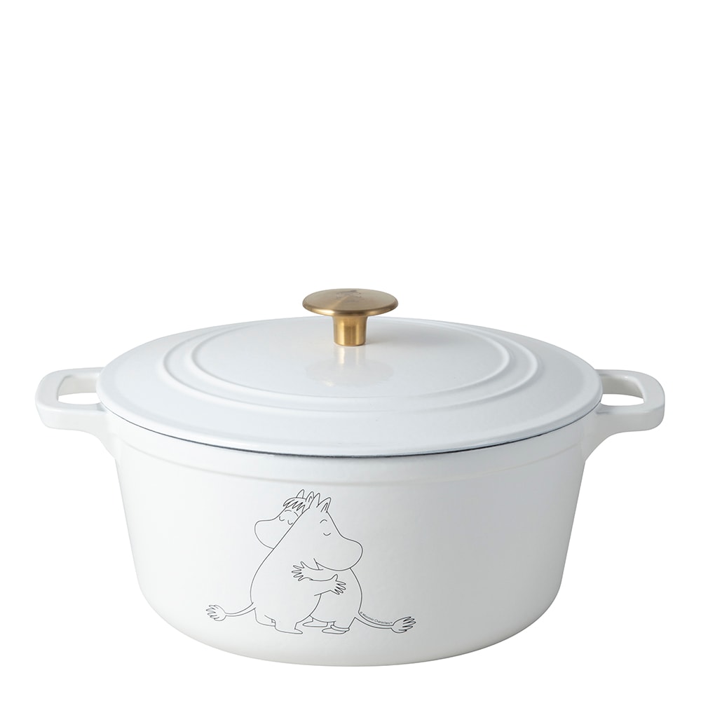 Mumin Gjutjärnsgryta 4,4 L Vit
